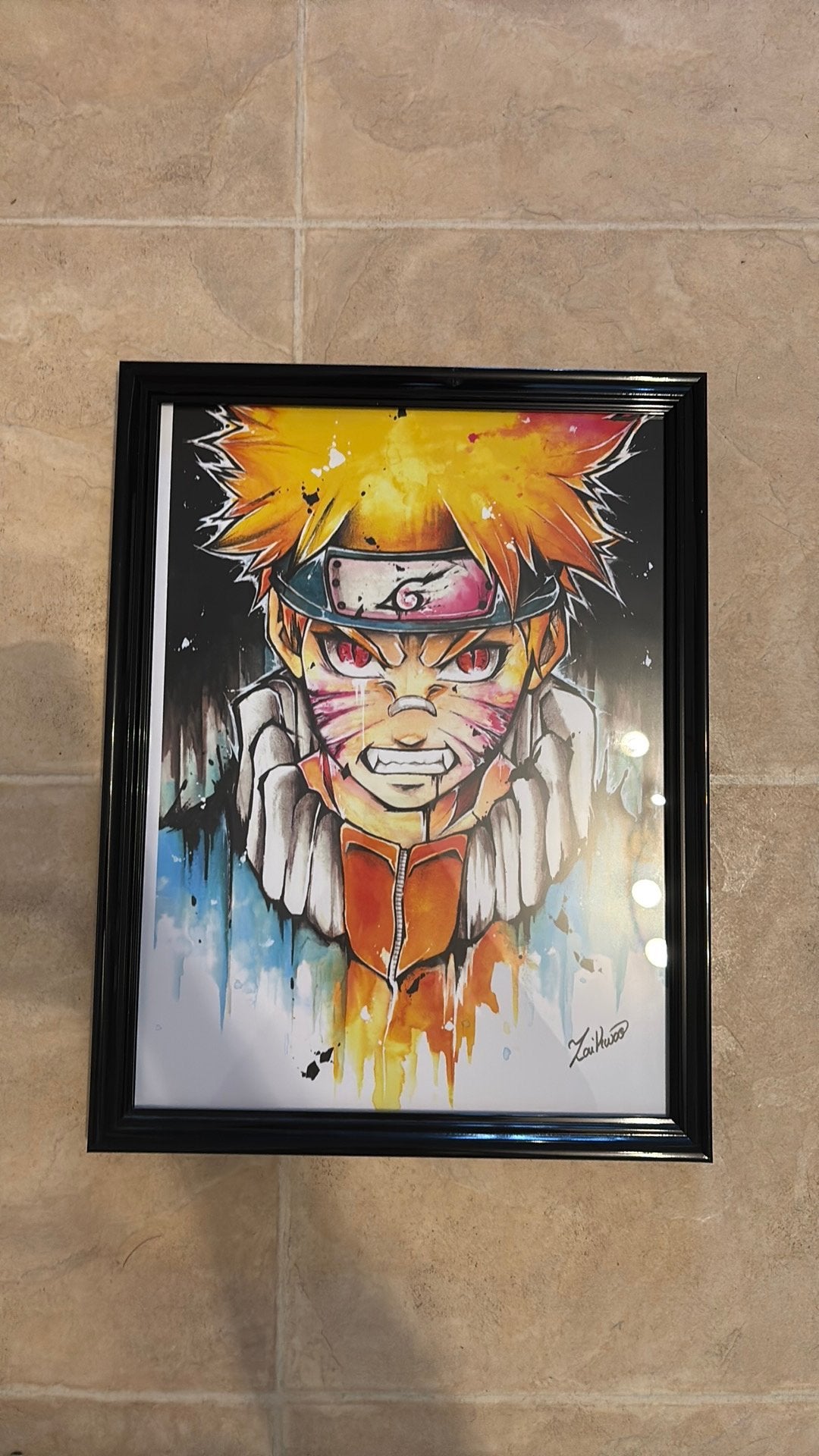 Peinture Naruto avec cadre, Enlèvement ou Envoi