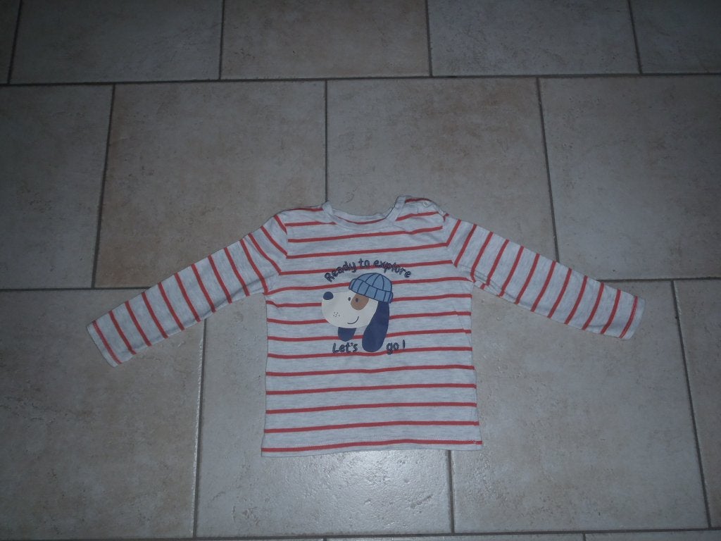t-shirt longues manches taille 86, Kinderen en Baby's, Babykleding | Maat 86, Ophalen of Verzenden, Zo goed als nieuw, Jongetje