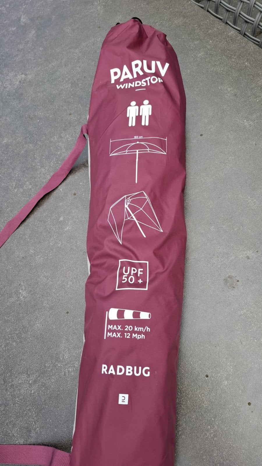 Strandparasol, Caravans en Kamperen, Ophalen of Verzenden, Zo goed als nieuw