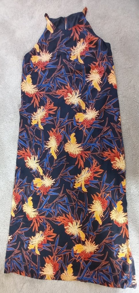 Prachtige lange zomerjurk Gigue maat 38, Kleding | Dames, Jurken, Meerkleurig, Ophalen of Verzenden, Zo goed als nieuw, Onder de knie