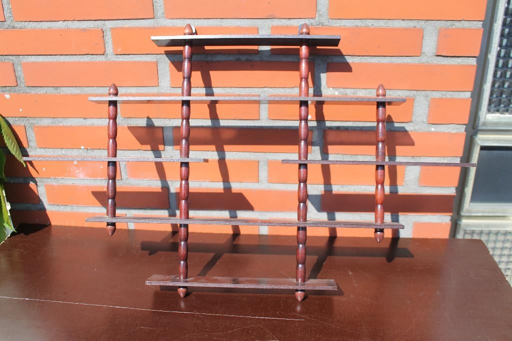 rekje voor miniatuurtjes Knick Knack Shelf gedraaid hout 80', Huis en Inrichting, Ophalen of Verzenden, Gebruikt