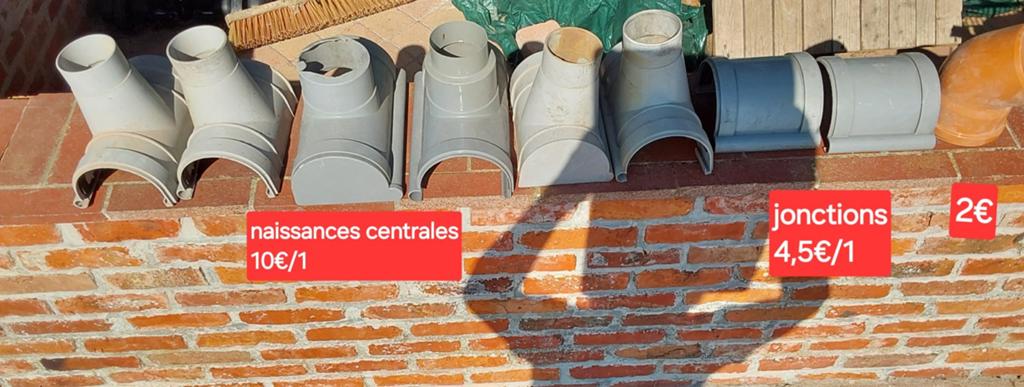 Pièces pour gouttières en pvc.Prix sur chaque photo, Enlèvement, Comme neuf, PVC, Gouttière