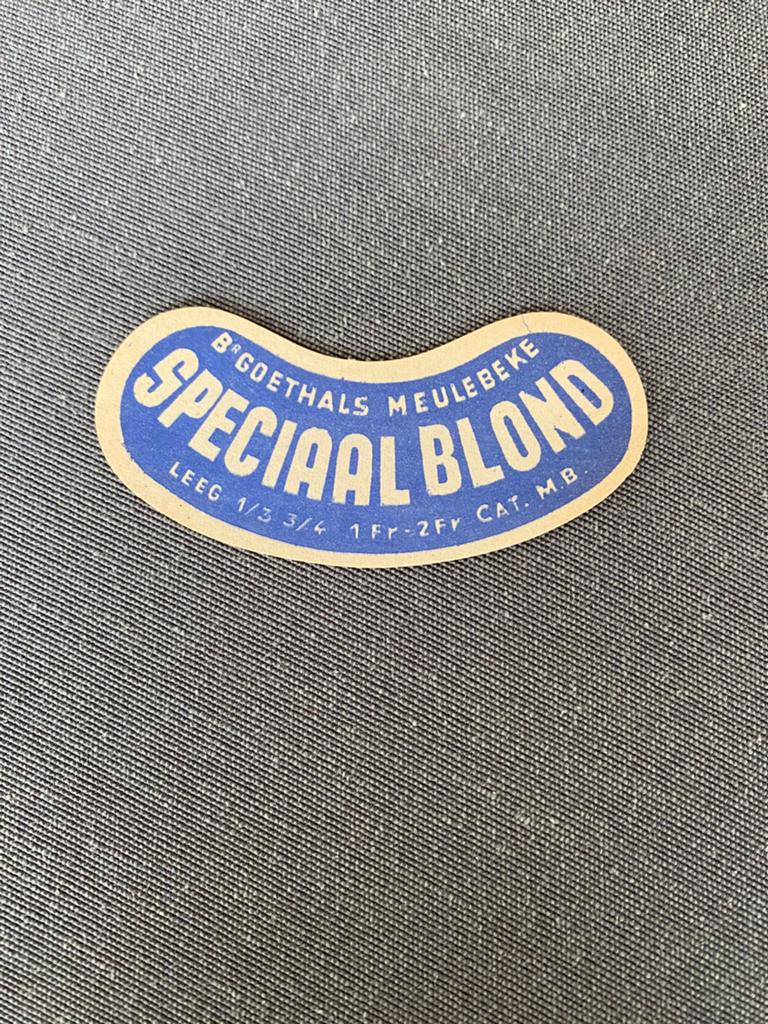 Oud bier etiket brouwerij GOETHALS te MEULEBEKE, Ophalen of Verzenden, Zo goed als nieuw