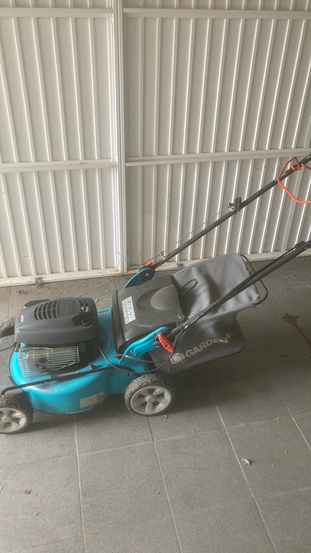 Gardena 46 vd start niet, Tuin en Terras, Ophalen, Gebruikt, Opvangbak, Benzine-grasmaaier