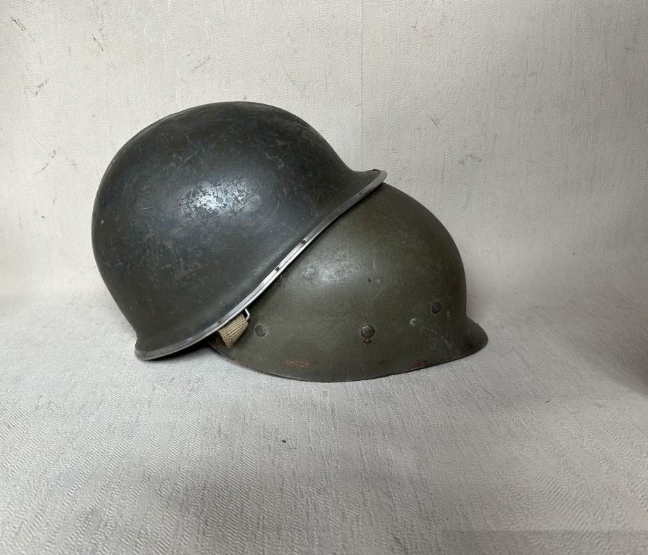 wo2 - M1 type helm met binnenwerk, Verzamelen, Ophalen of Verzenden, Landmacht, Helm of Baret