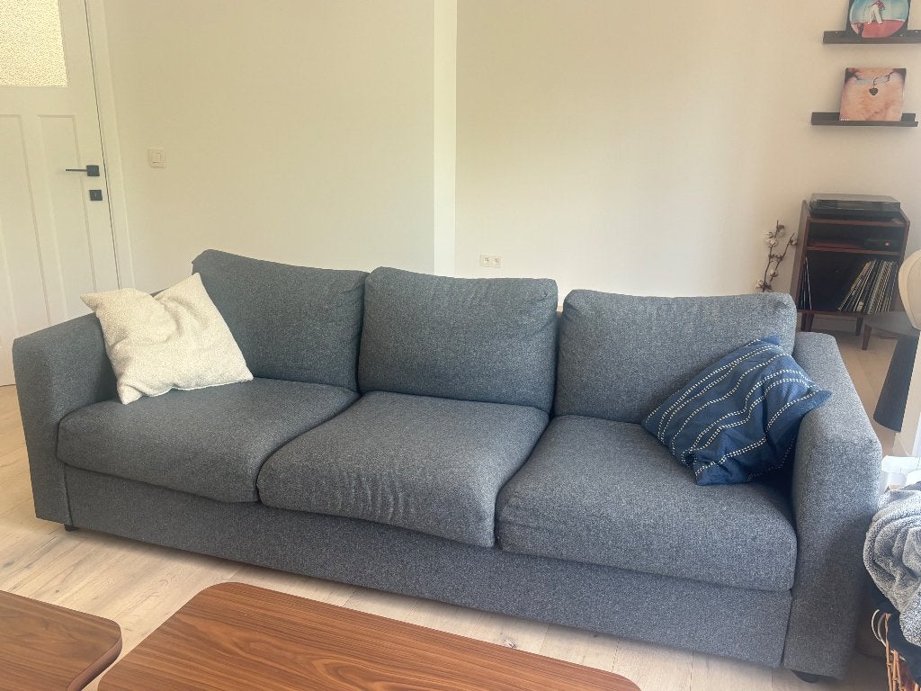Zetel - Ikea Vimle 3-zit donkergrijs, Huis en Inrichting, Zetels | Zetels, Ophalen, Driepersoons, 75 tot 100 cm, Zo goed als nieuw