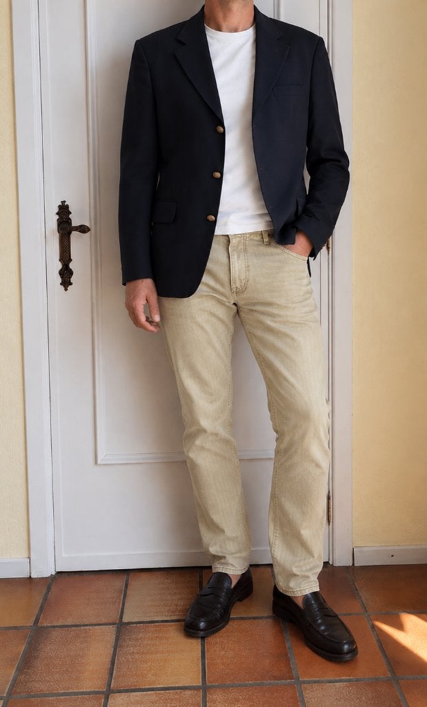 Marlboro Classics herenbroek W32 L34 katoen stretch, Kleding | Heren, Marlboro Classics, Maat 48/50 (M), Beige, Ophalen of Verzenden