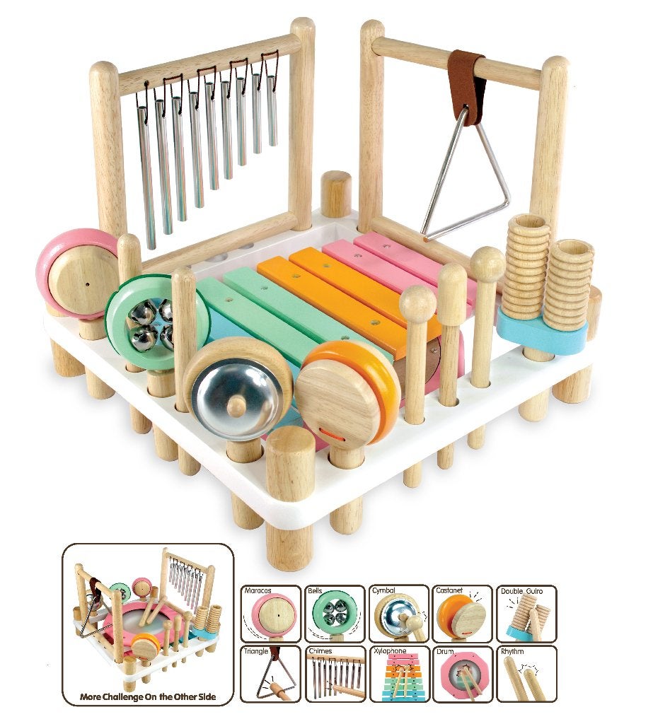 Houten muziekcentrum groot PASTEL I'm Toy, Kinderen en Baby's, Kraamcadeaus en Geboorteborden, Nieuw, Kraamcadeau, Ophalen of Verzenden