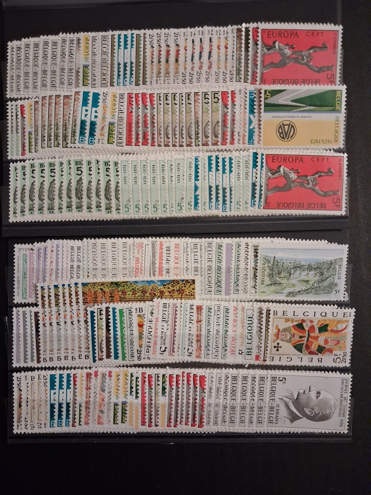 plakzegels 5 Bfr postfris Originele gom, Verzenden, Zonder stempel, Postfris, Postfris