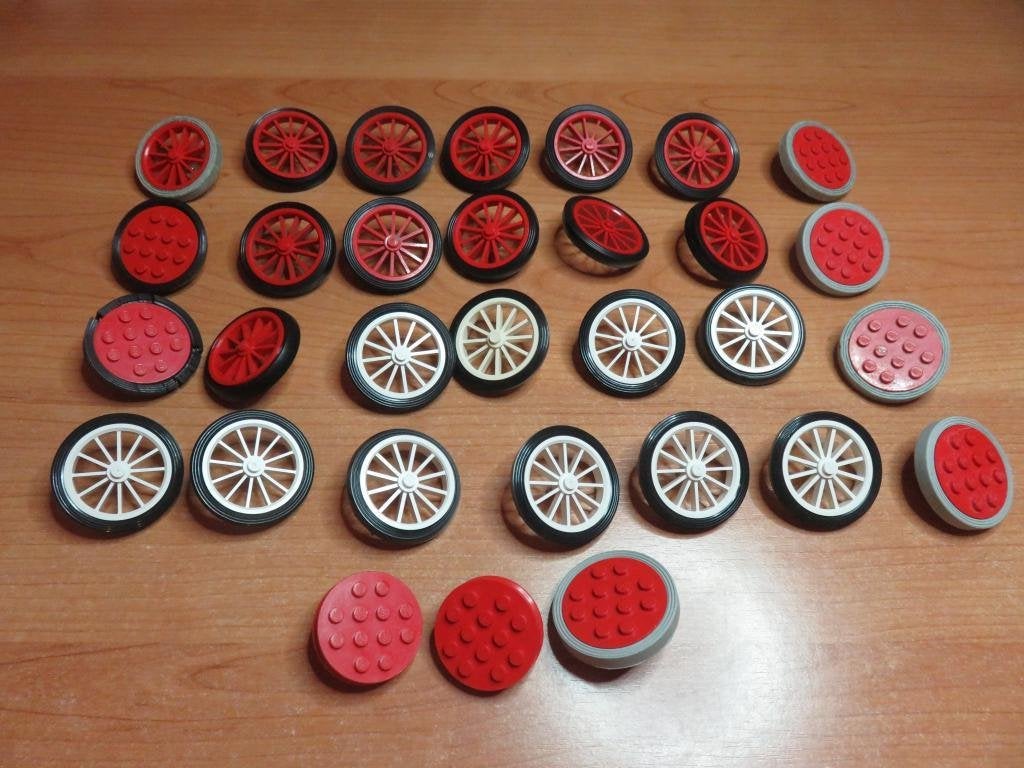 31 Lego Wielen in goede staat, Ophalen of Verzenden, Gebruikt, Accessoire, Lego