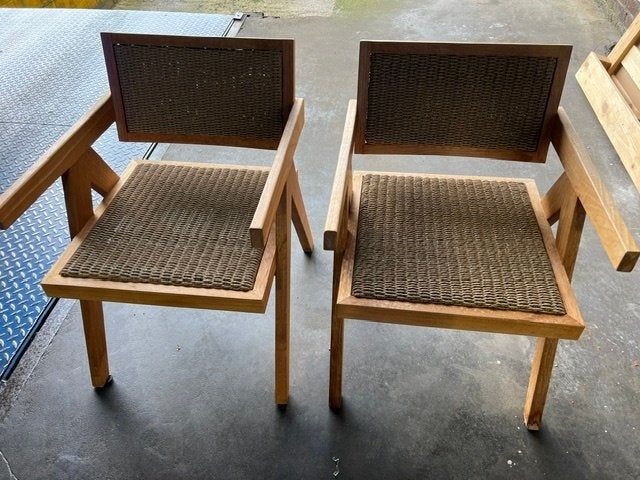TUINSTOELEN, Tuin en Terras, Ophalen, Zo goed als nieuw, Teakhout