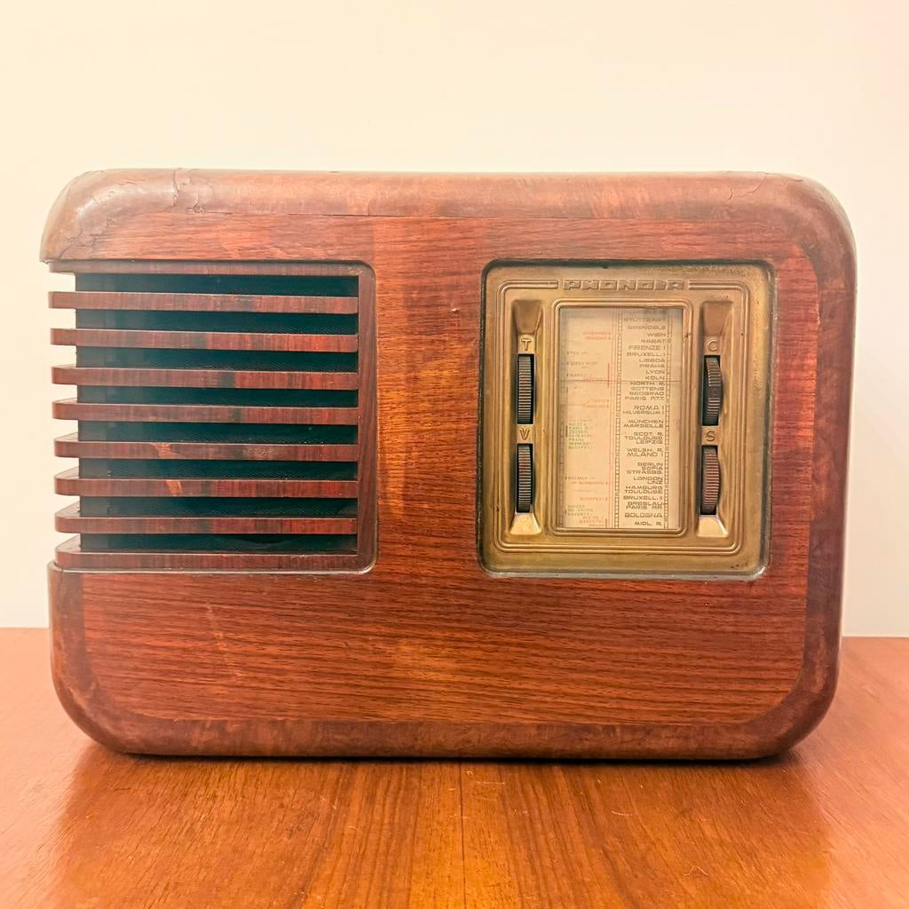 ART DECO BUIZENRADIO PHONOLA 521 TRASPORTABILE 1939 ZELDZAAM, Verzenden