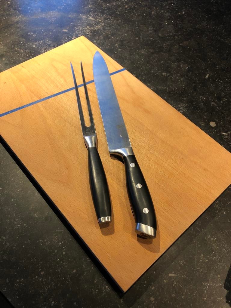 Laguiole Vleestrancheerset – Cromova 18 RVS – Nieuw in doos!, Verzenden, Nieuw, Bestekset, Inox of Chroom