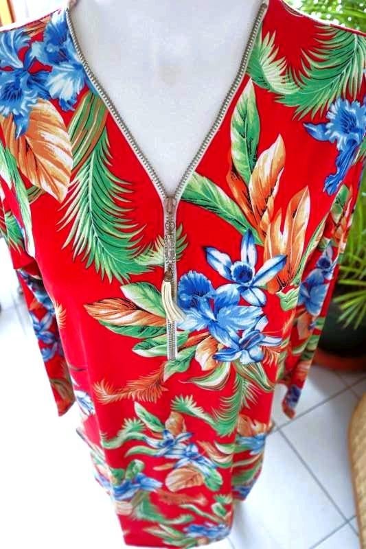bijzonder bloemen rood leuke jurk, Maat 38/40 (M), Vintage Dressing, Ophalen of Verzenden, Zo goed als nieuw