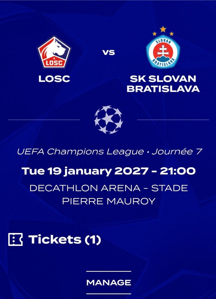 Billets disponibles pour les matches à domicile du LOSC Lil, Tickets & Billets, Sport | Football