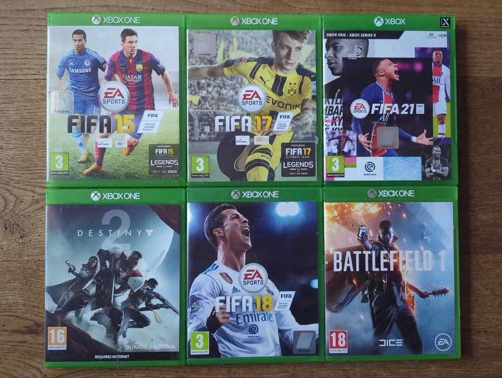 6 Xbox One spellen: Battlefield, Destiny en Fifa, Games en Spelcomputers, Online, Shooter, Ophalen of Verzenden, Zo goed als nieuw