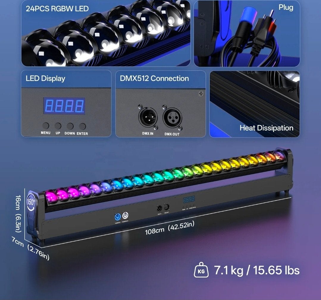 ledbar 24 x 12 watt, Ophalen of Verzenden