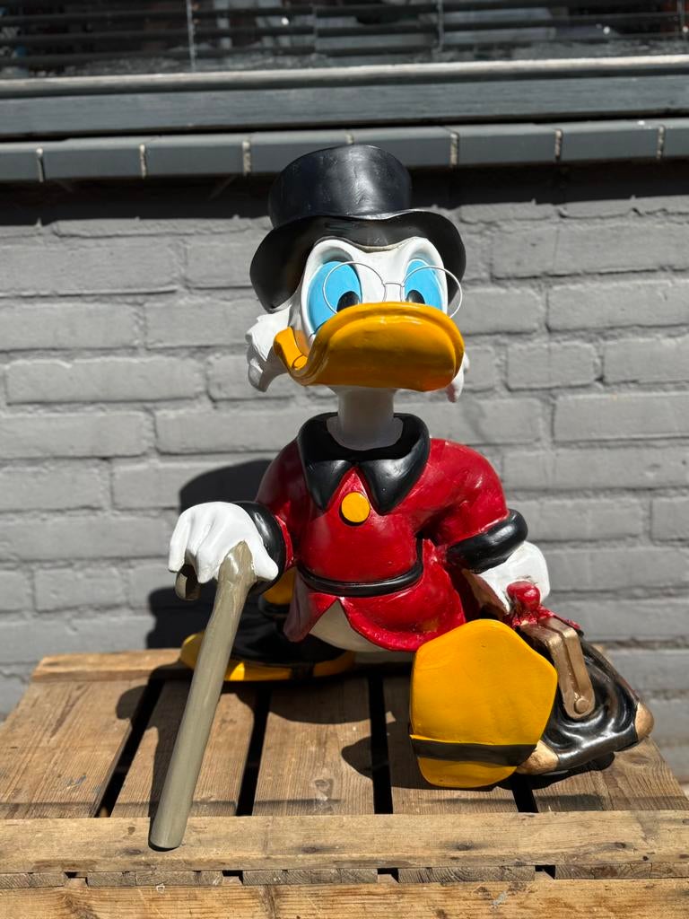 Disney Dagobert Duck beeld, Verzamelen, Disney, Gebruikt, Beeldje of Figuurtje, Overige figuren, Ophalen