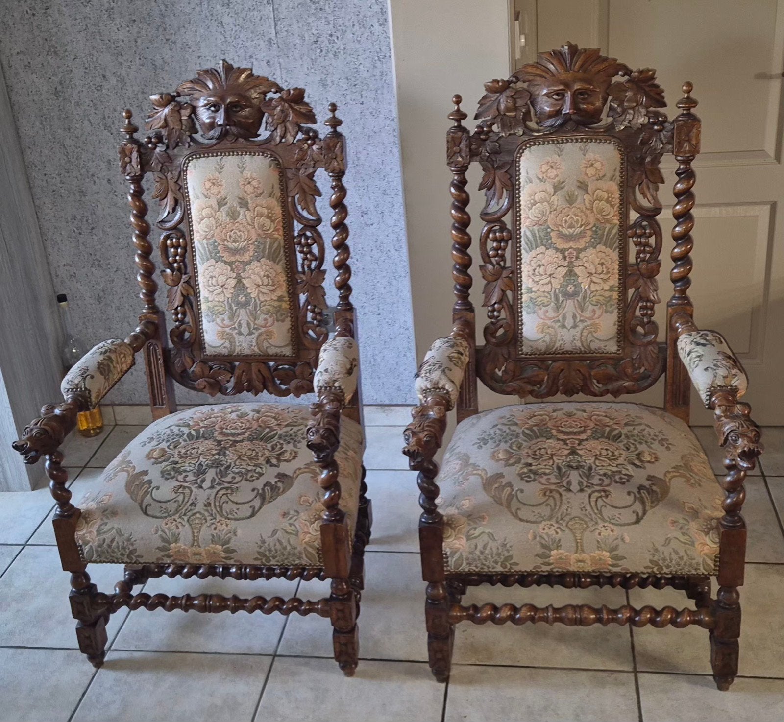 2 kasteelstoelen te koop, Enlèvement