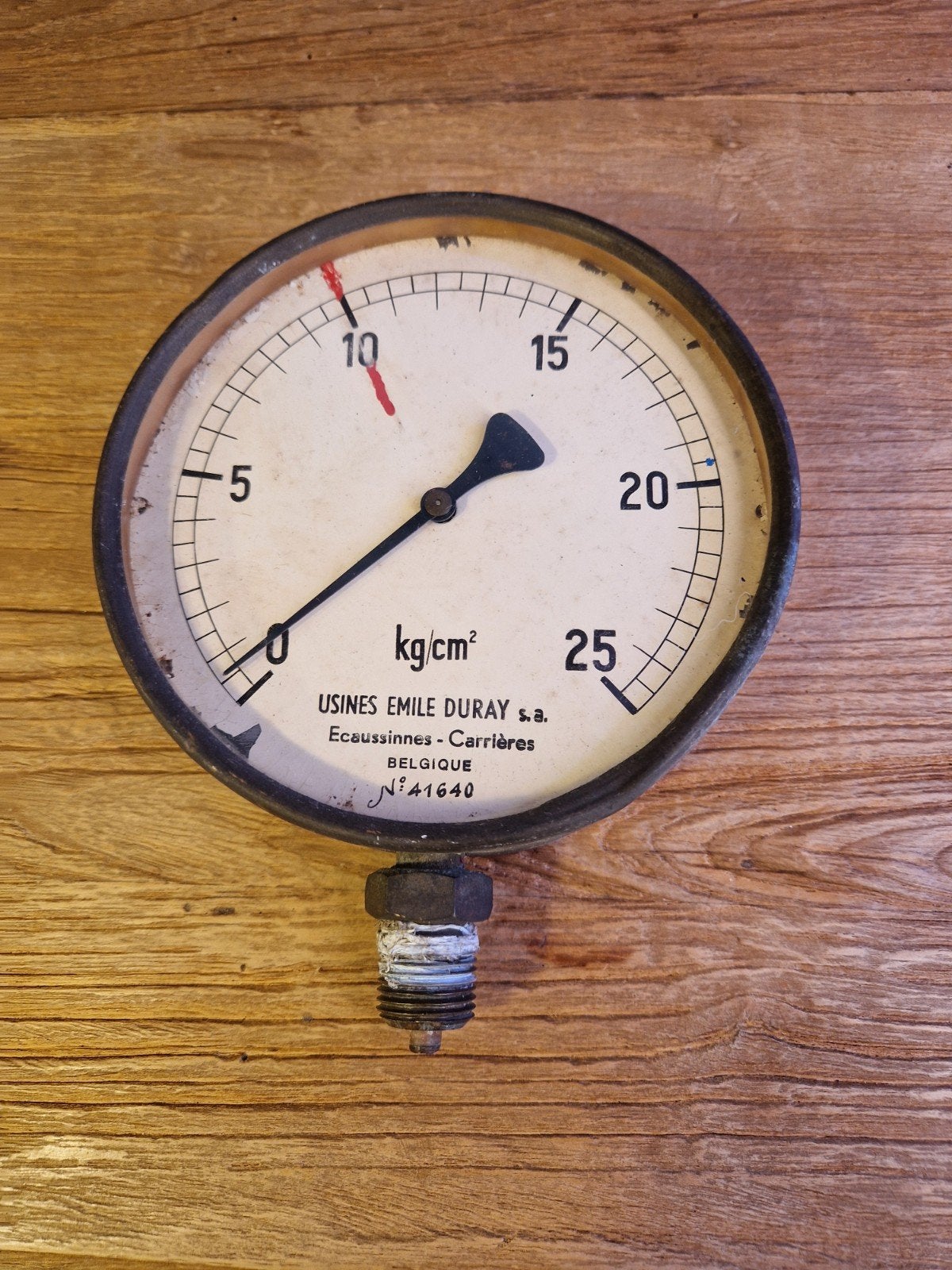 antieke industriële manometer Ø 15cm – Usines Emile Duray, Ophalen of Verzenden