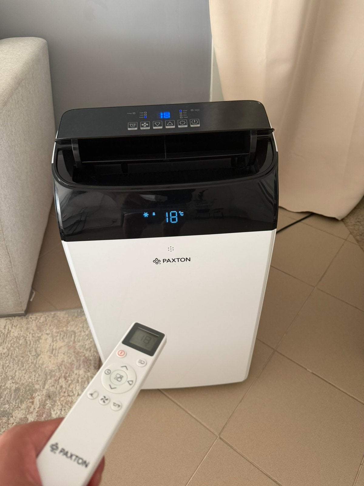 Mobile Airco 14.000 BTU Paxton, Elektronische apparatuur, Airco's, Ophalen, Koelen en Ontvochtigen, 3 snelheden of meer, Zo goed als nieuw