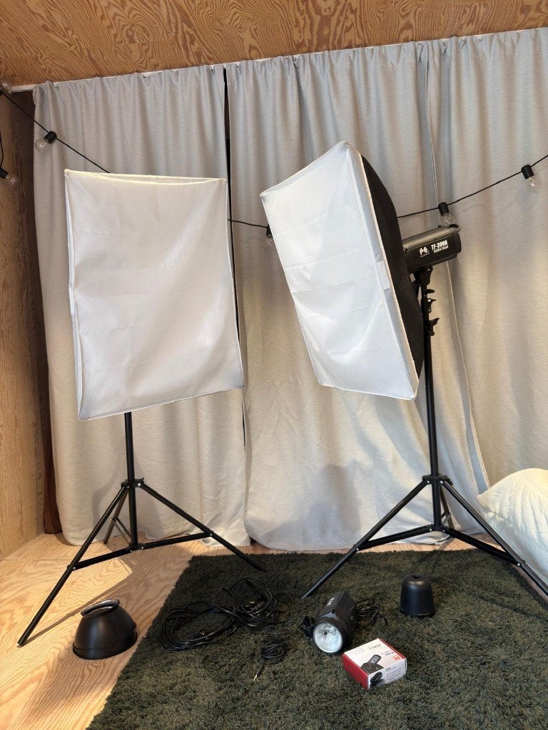 Complete flitsset - studioflitsen, Ophalen, Lamp of Flitsset, Falcon Eyes, Zo goed als nieuw
