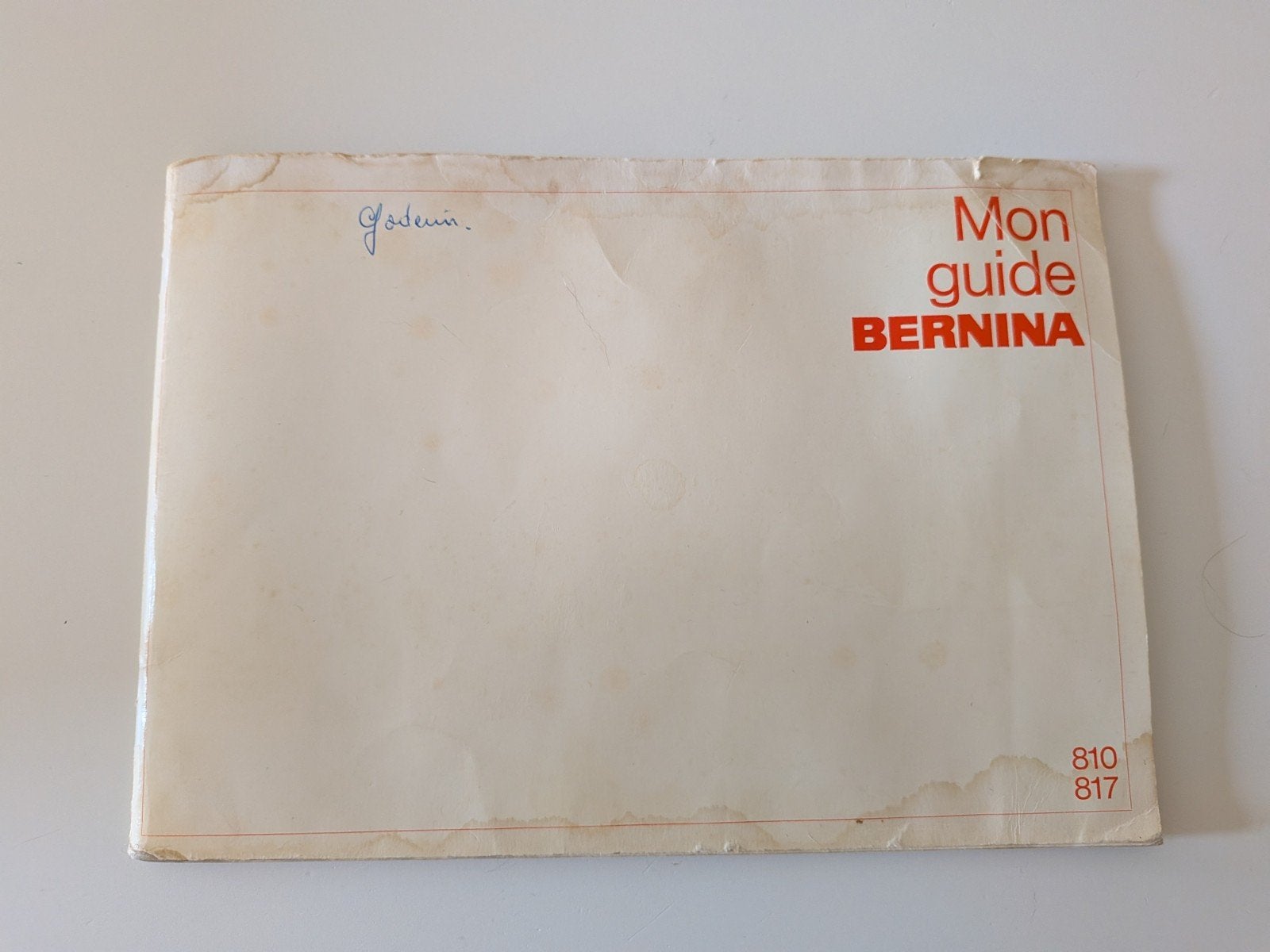 Guide Bernina 810 & 817, Enlèvement ou Envoi, Utilisé, Accessoires, Bernina