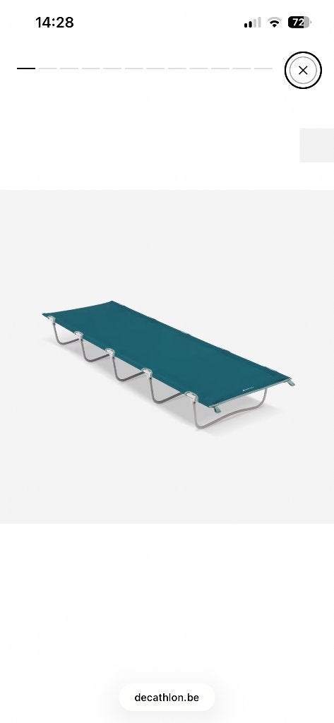 Veldbedje, Caravanes & Camping, Meubles de camping, Enlèvement, Comme neuf, Accessoire de mobilier de camping