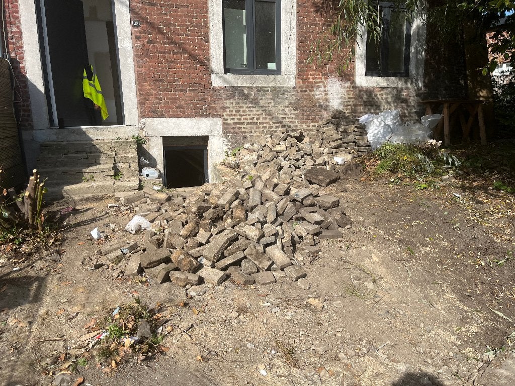 Lot complet de klinkers à donner — 15-20 m², Ophalen, Overige materialen, Gebruikt, Overige typen