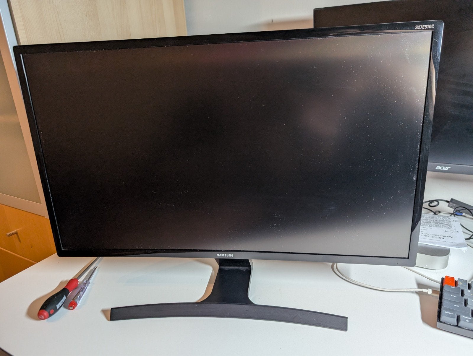 Monitor Curved Samsung 27" Full HD, Computers en Software, Monitoren, Gebruikt, IPS, HDMI, Full HD