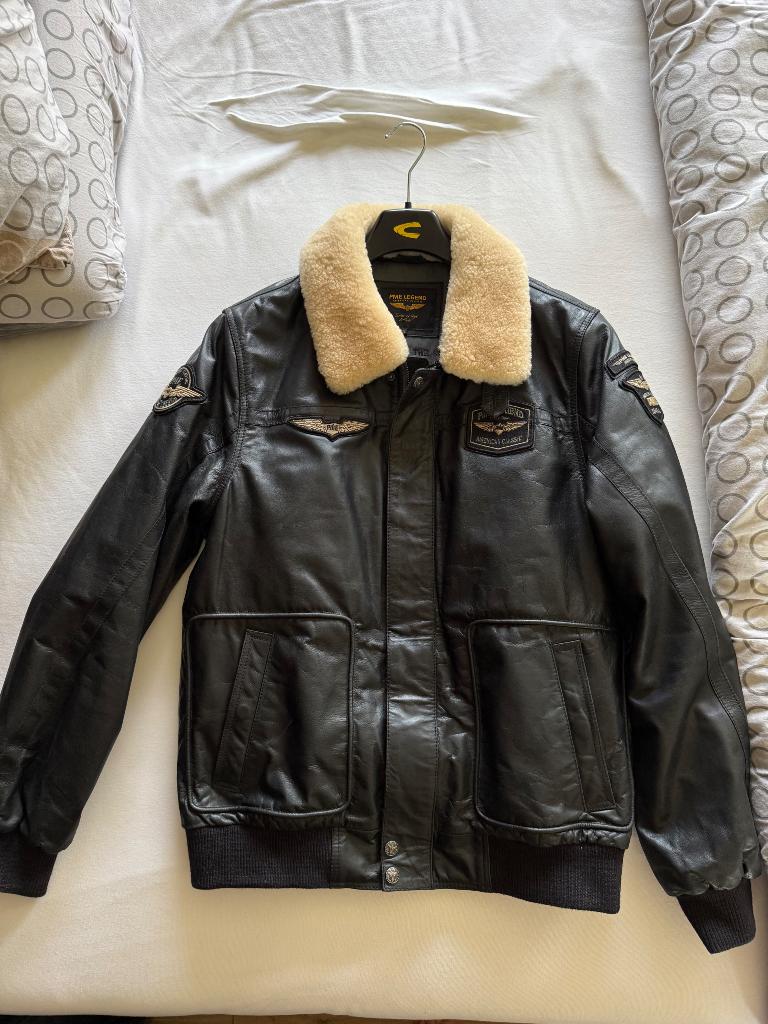 PME Hudson Leather Jacket, Ophalen, Zwart, Nieuw, Overige maten