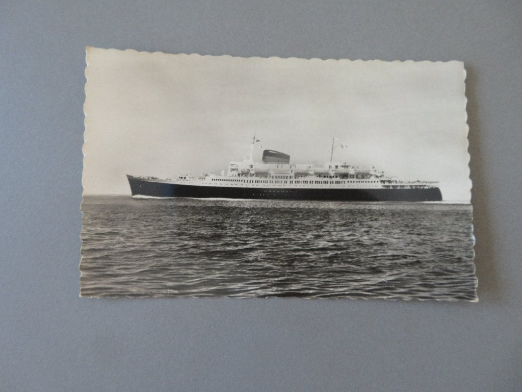 scheepvaart French Line Le Havre New York " Flandre ", Verzenden, Zo goed als nieuw, Motorboot, Kaart, Foto of Prent