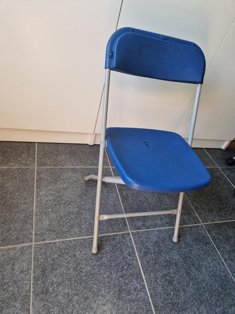 Opklapbare stoelen, Huis en Inrichting, Stoelen, Ophalen, Overige materialen, Gebruikt, Blauw