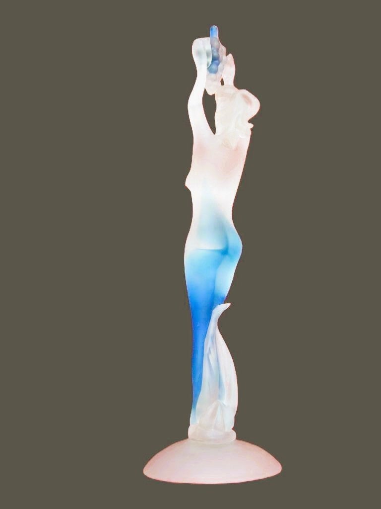Murano BLUE Erotic Lady Figure Antique Venetian TALL, Ophalen