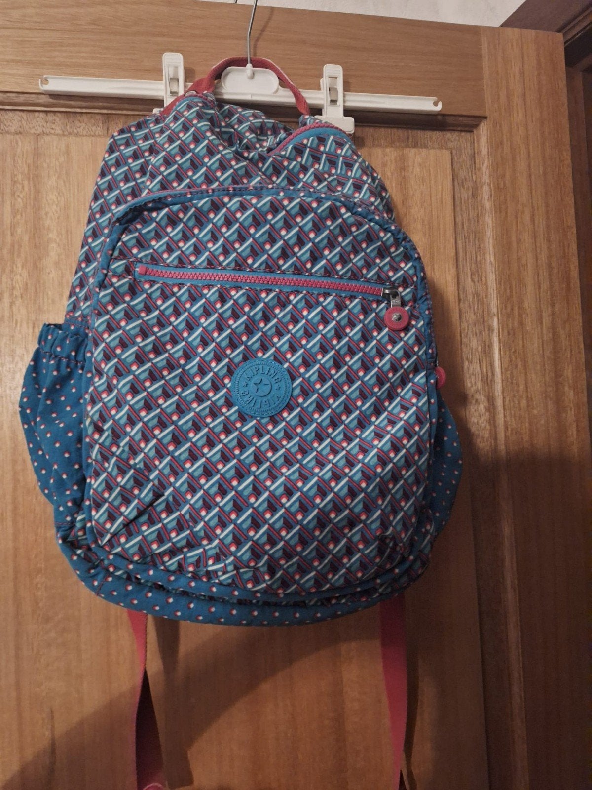 Rugzak kipling, blauw roze., Ophalen of Verzenden, Kipling