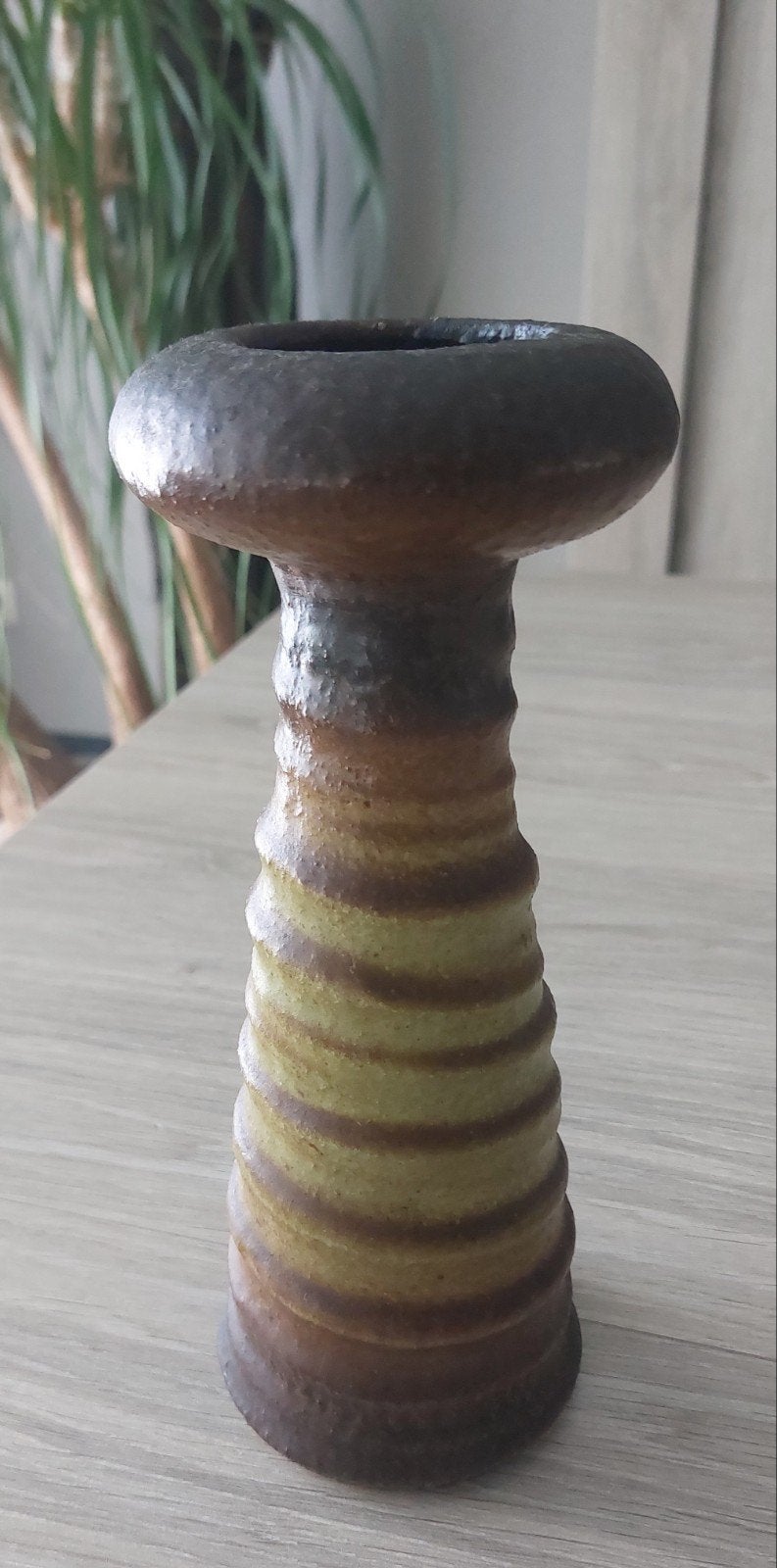Zeldzame Vintage Vest Keramiek Gouda Vaas 24 cm, Antiek en Kunst, Curiosa en Brocante, Ophalen of Verzenden