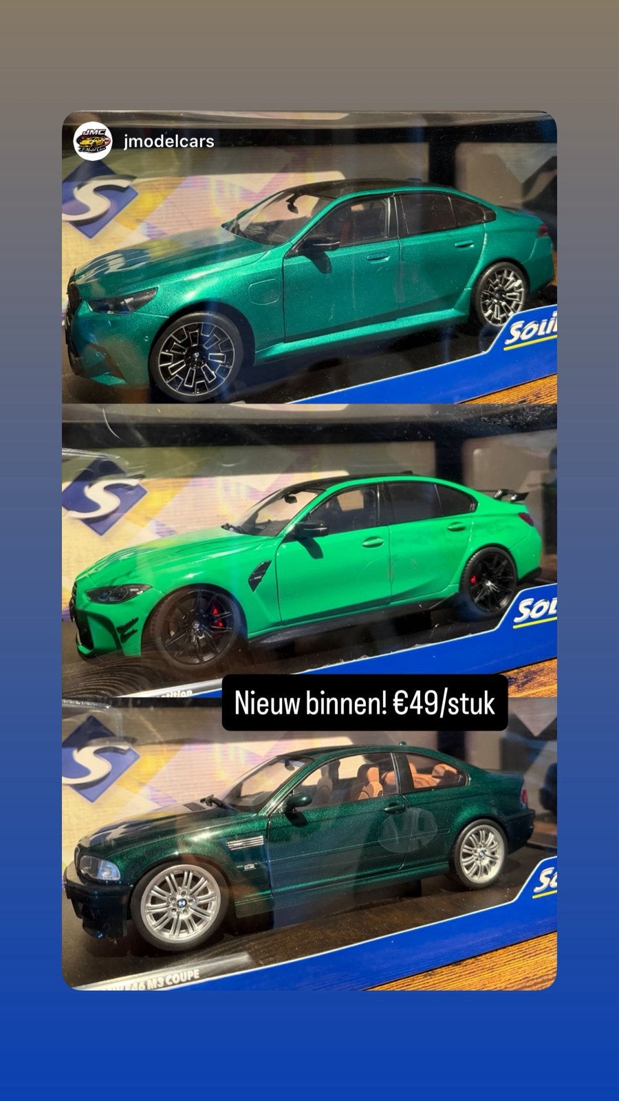 3x BMW M modellen solidio, Hobby & Loisirs créatifs, Voitures miniatures | 1:18, Enlèvement, Solido