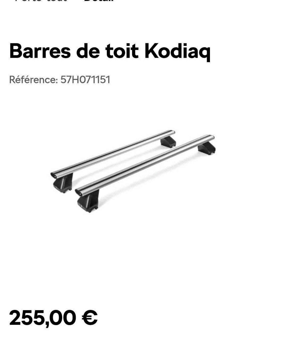 Dakdragers - Barre de toit Skoda kodiaq, Enlèvement, Comme neuf