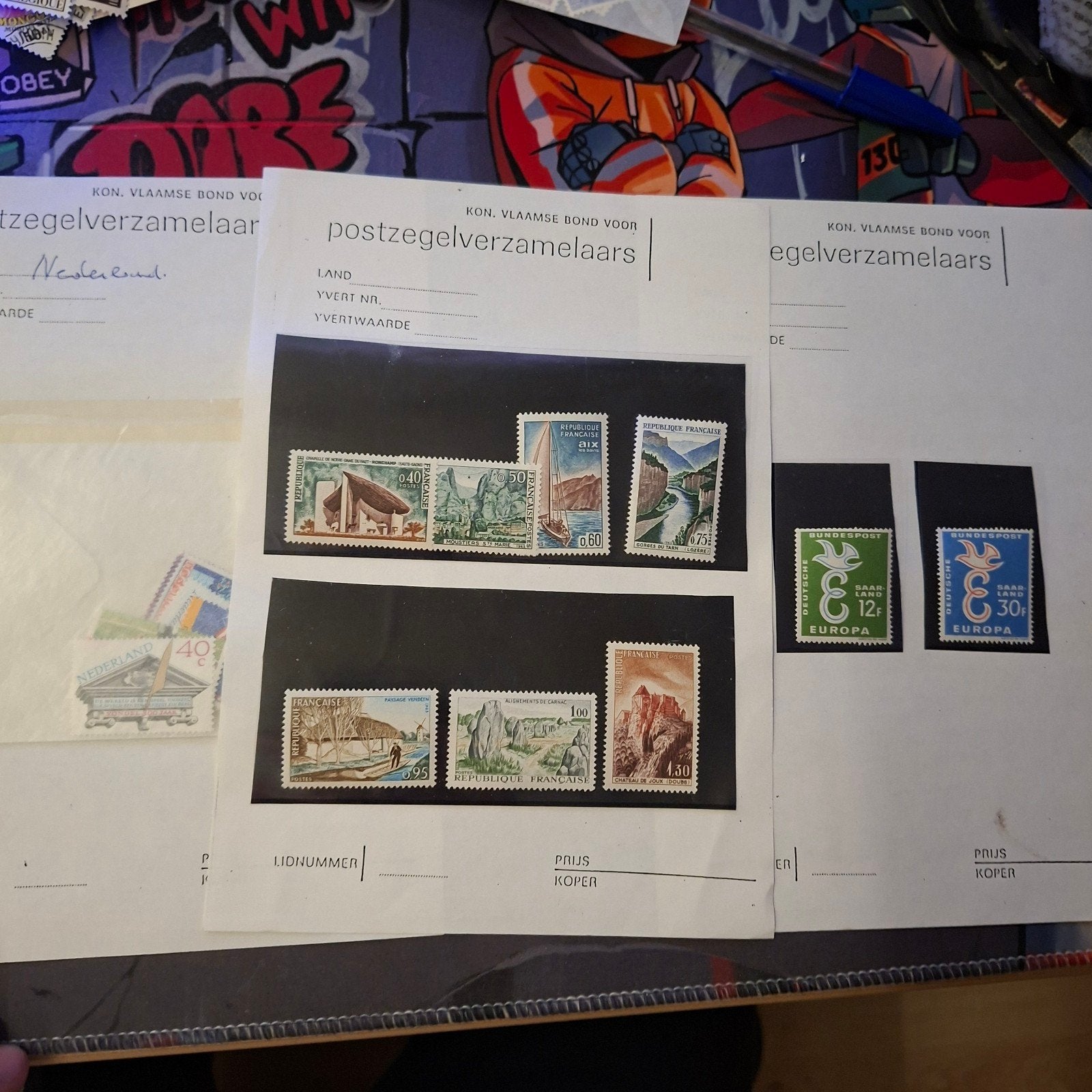 Postzegels, Ophalen