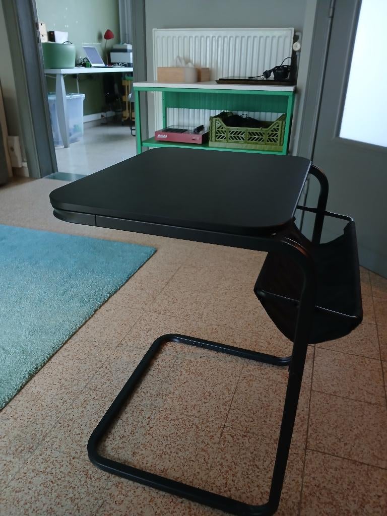 Tafeltje, Minder dan 55 cm, Metaal of Aluminium, Zo goed als nieuw, Rechthoekig