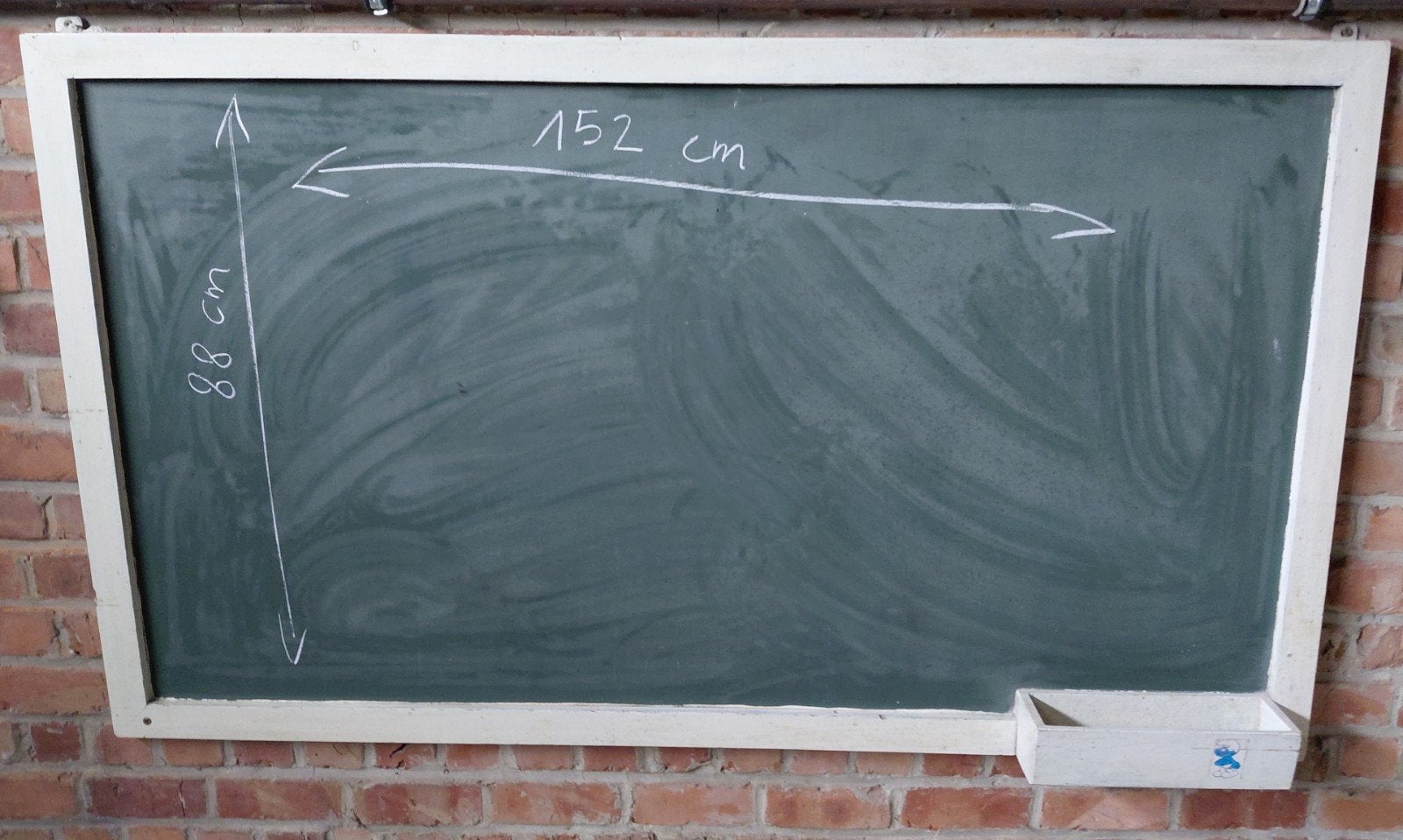 Krijtbord in houten frame, Ophalen, Gebruikt, Krijtbord