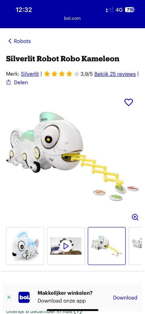 Robot Robo Kameleon speelgoed, Ophalen