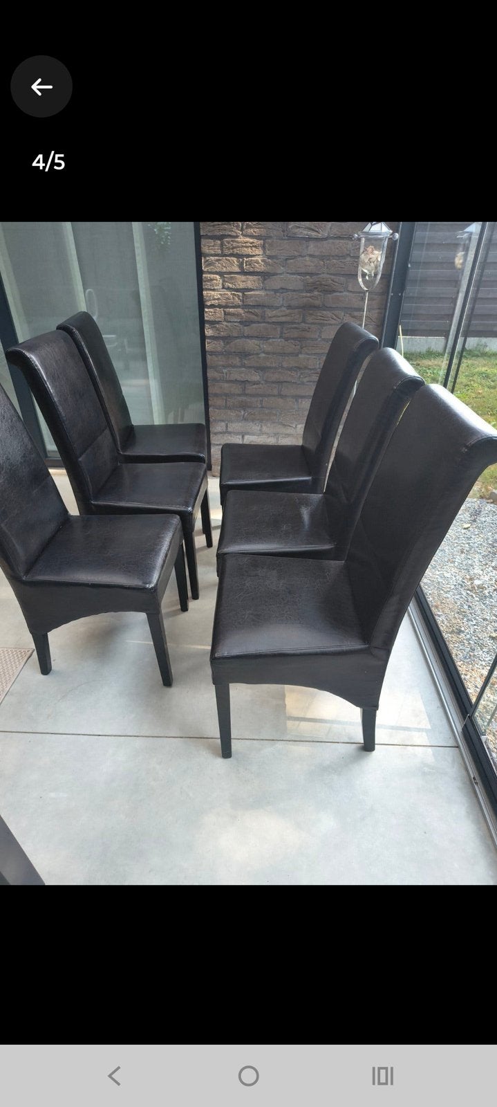 Stoelen, Ophalen, Kunststof, Gebruikt, Bruin