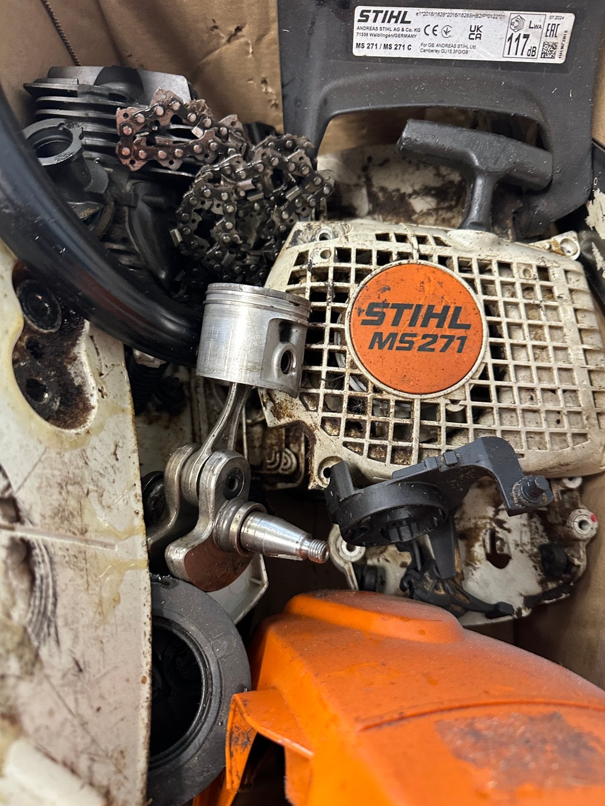 Kettingzaag Stihl MS 271 C, Ophalen