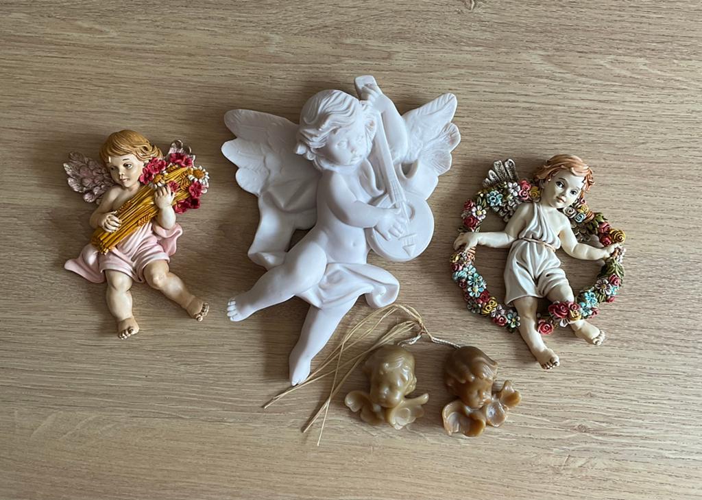 Engeltjes 5 stuks, Verzamelen, Beelden en Beeldjes, Ophalen, Gebruikt