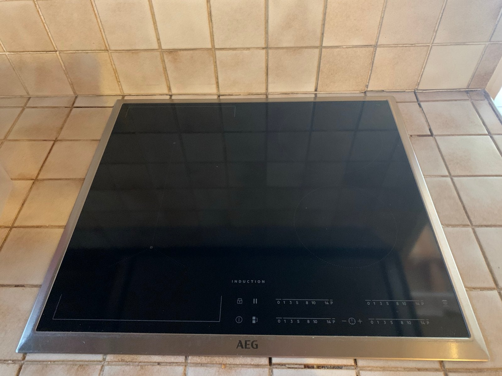 Inductiekookplaat AEG, Elektronische apparatuur, Kookplaten, Ophalen, Gebruikt, 4 kookzones, Inbouw