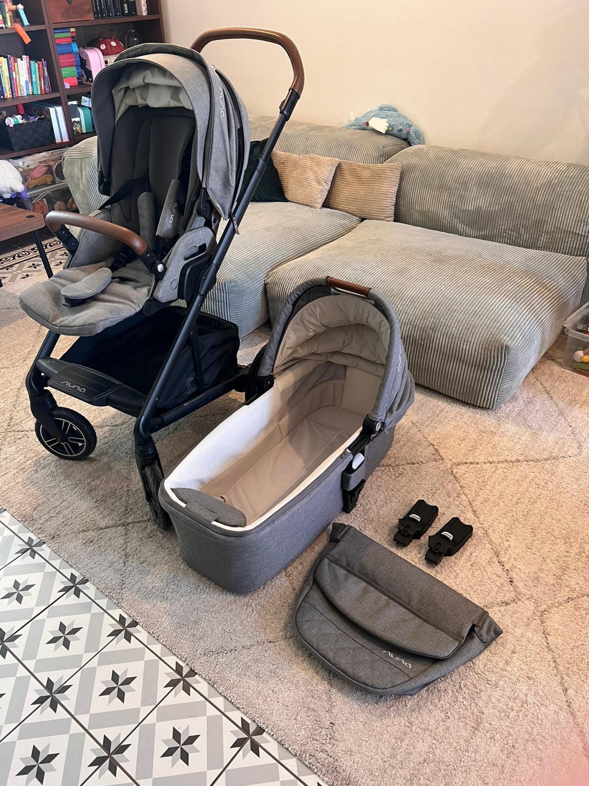 Nuna Mixx Next kinderwagen Granite combi, Kinderen en Baby's, Kinderwagens en Combinaties, Luchtbanden, Zo goed als nieuw, Ophalen