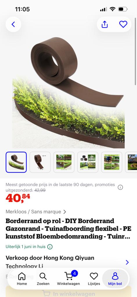 Borderrand, Tuin en Terras, Bielzen en Borduren, Ophalen, Nieuw, Kunststof
