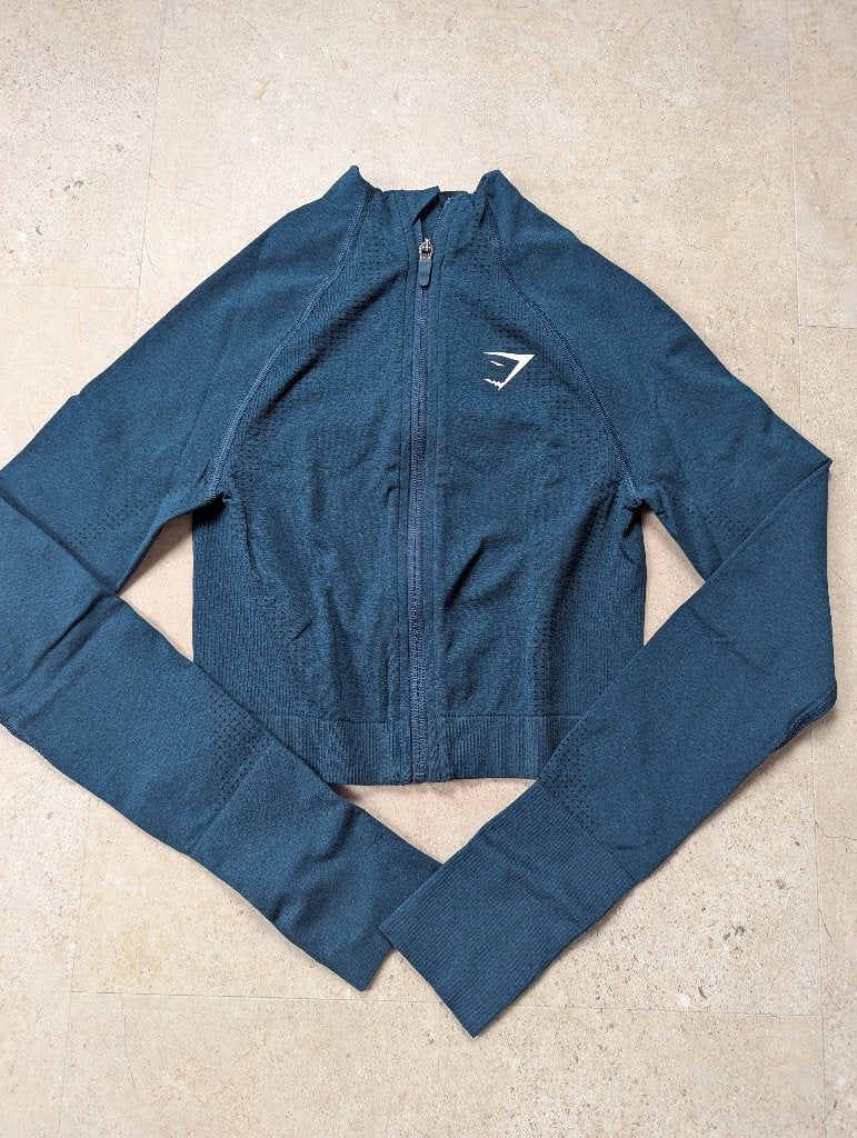 Groene Gymshark-jas, Kleding | Dames, Sportkleding, Verzenden, Maat 36 (S), Groen, Gymshark
