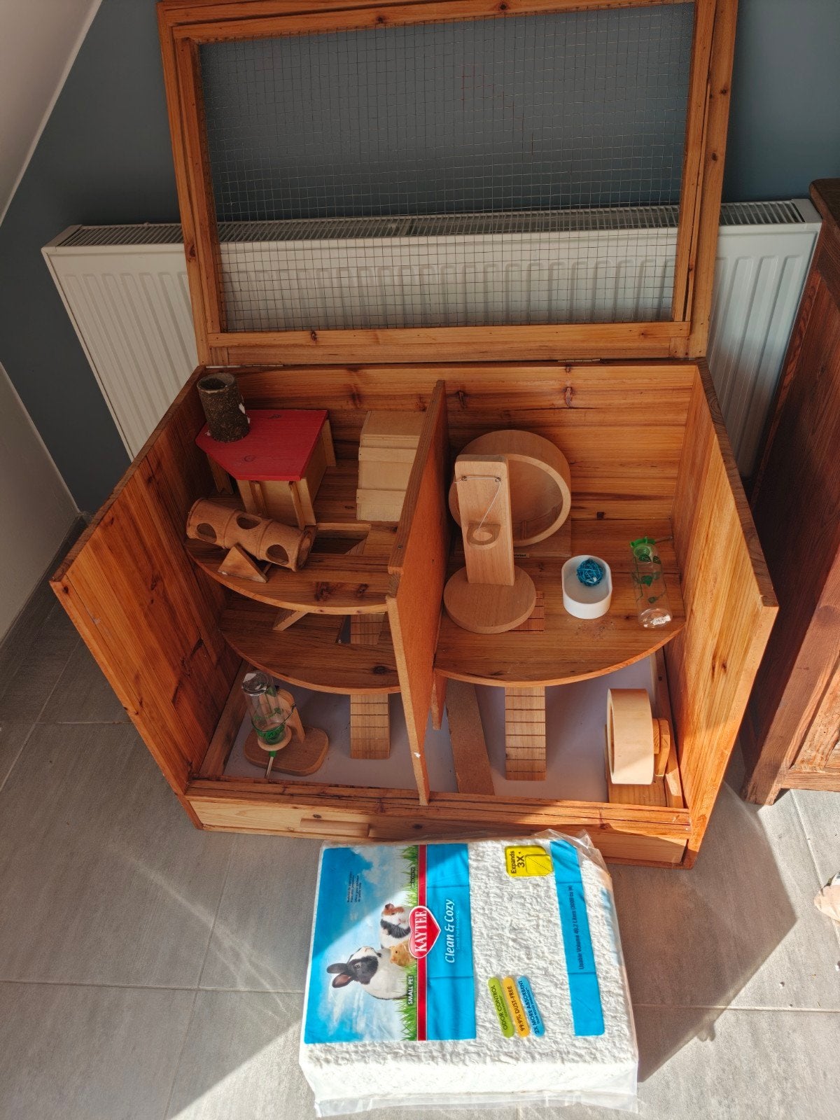 Hamsterhok te koop + accessoires, Niche, 75 à 110 cm, Enlèvement, Utilisé